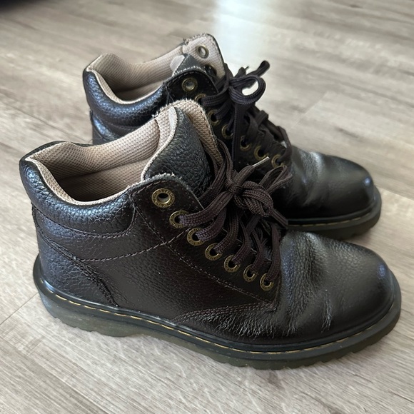 Dr. Martens Harrisfield Leather Boots Dark Brown Men’s Size 8 - Picture 2 of 10